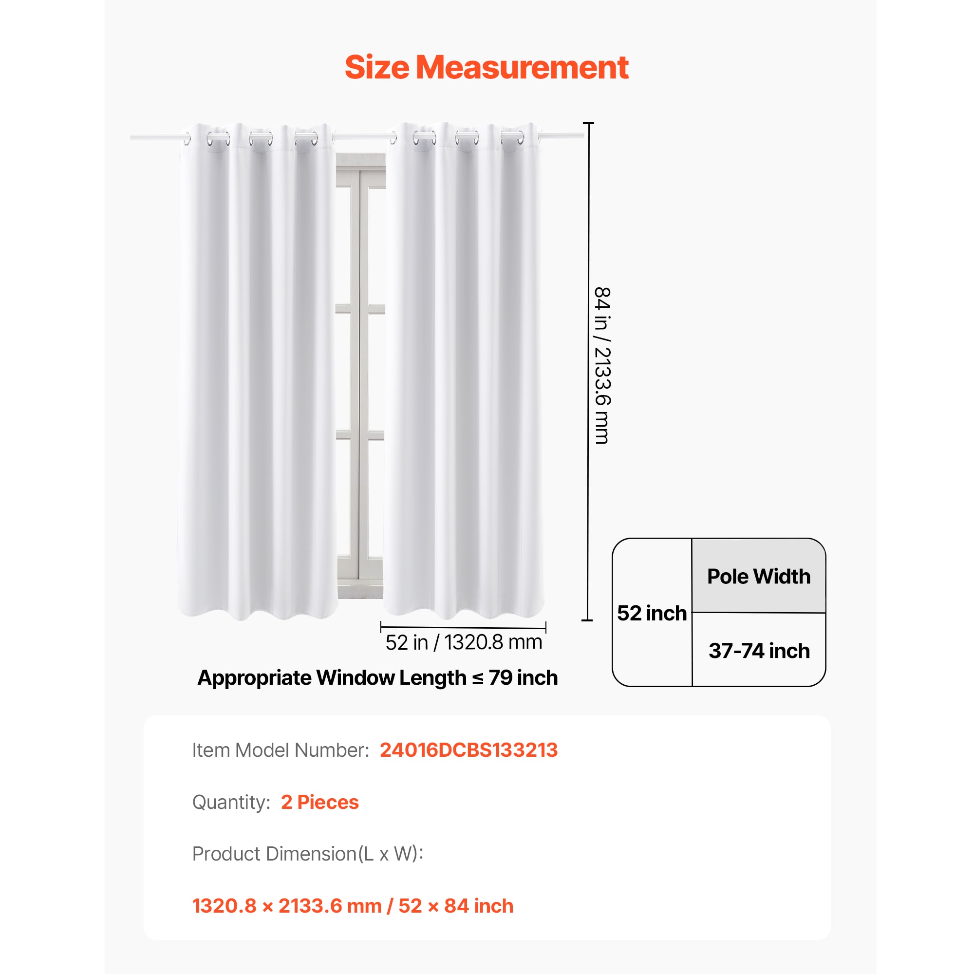 Set Of 2 Blackout Curtains With Grommets Thermal Insulated Drapes_voghion.com